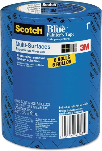 3M 1 أزرق 2090-24EVP.94 بوصة × 60 ياردة. عبوة اقتصادية من شريط سكوتش بينترز - 6 عبوات in Saudi Arabia