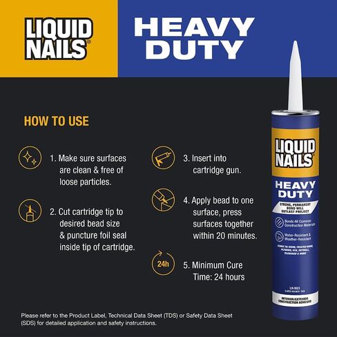 Liquid Nails Heavy Duty Construction Adhesive (LN903), 10 oz (Pack of 2) in Saudi Arabia