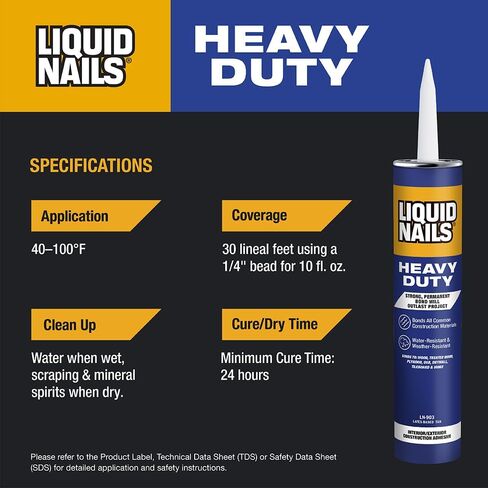 Liquid Nails Heavy Duty Construction Adhesive (LN903), 10 oz (Pack of 2) in Saudi Arabia