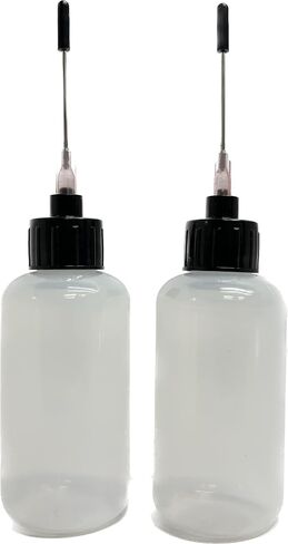 2 Pack 2 OZ Bottles with Stainless Needle Tip, Precision Tip Applicator for Gun Cleaning Oils and Solvents, Leakproof Plastic Bottles in Saudi Arabia
