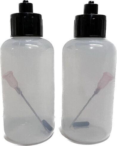 2 Pack 2 OZ Bottles with Stainless Needle Tip, Precision Tip Applicator for Gun Cleaning Oils and Solvents, Leakproof Plastic Bottles in Saudi Arabia