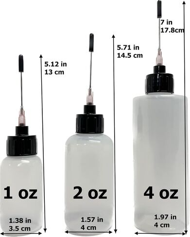 2 Pack 2 OZ Bottles with Stainless Needle Tip, Precision Tip Applicator for Gun Cleaning Oils and Solvents, Leakproof Plastic Bottles in Saudi Arabia