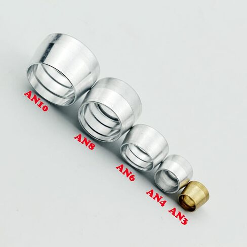 AN6 AN -6 6AN 6-AN AN-6 الألومنيوم الزيتون كم إدراج الطويق ل PTFE تفلون خرطوم نهاية المناسب محول 10 قطعة in Kuwait