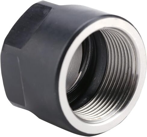 صامولة التثبيت، حامل ظرف الطحن من الفولاذ 42crMo من الفولاذ عالي الصلابة لساق الأداة (أسود، ER16 خارجي A داخلي نوع M M19*1.0) in Kuwait