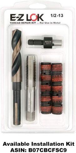 E-Z LOK - 329-8 E-Z Lok Externally Threaded Insert, C12L14 Carbon Steel, Meets AISI 12L14, 1/2"-13 Internal Threads, 3/4"-10 External Threads, 0.656" Length, Made in US (Pack of 5) in Saudi Arabia