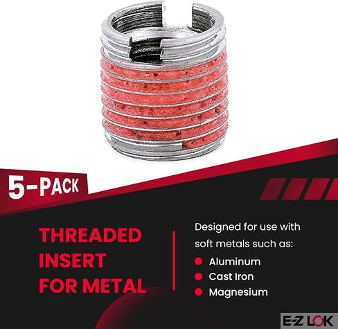 E-Z LOK Threaded Insert for Metal 303 Stainless Steel Thread Inserts 8-32 Internal Threads, 5/16-18 External Threads, 0.290" Length-(Pack of 20,100 Count Total) in Saudi Arabia