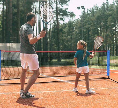 Badminton Net, Portable Badminton Net with Stand, Height Adjustable Badminton Net Set Backyard Outdoor, 10X3 FT Tennis Volleyball Net Easy Setup in Kuwait