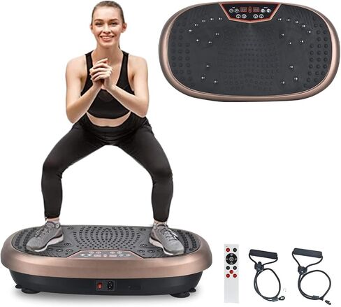 EILISON Fitpro Vibration Plate Exercise Machine - Whole Body Workout Vibration Fitness Platform w/Loop Bands - Lymphatic Drainage Machine for Shaping,Toning, Wellness, Recovery in Saudi Arabia
