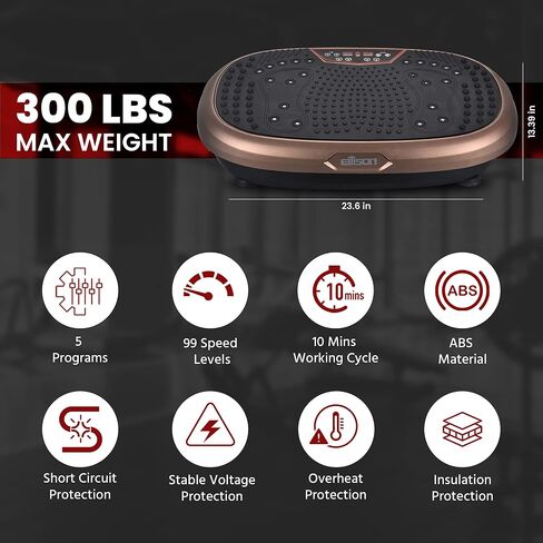 EILISON Fitpro Vibration Plate Exercise Machine - Whole Body Workout Vibration Fitness Platform w/Loop Bands - Lymphatic Drainage Machine for Shaping,Toning, Wellness, Recovery in Saudi Arabia