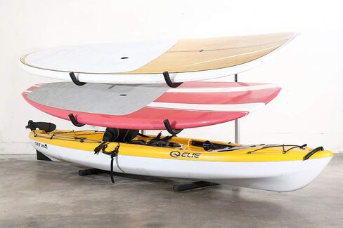 Freestanding Hybrid Storage Rack for SUPs, Surfboard and Kayak, Tools-Free Assembly in Saudi Arabia
