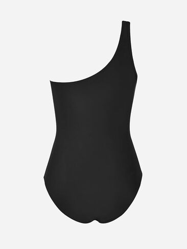 بدلة سباحة نسائية من CUPSHE قطعة واحدة للتحكم في البطن ورقبة مكشكشة غير متماثلة وحزام كتف واحد شبكي in Kuwait