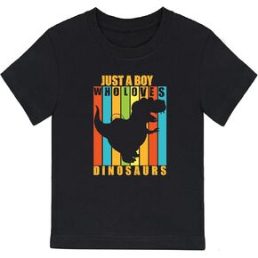 قميص عيد ميلاد بوي ، تي شيرت رسومات ديناصور لطيف ، طاقم كلاسيكي ، تي شيرت القطن (الأعمار 2-7) in Kuwait