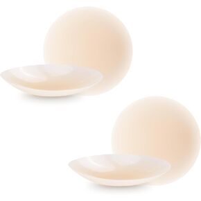 أغطية حلمات لاصقة كبيرة مقاس 4.7 بوصة قابلة لإعادة الاستخدام - زوجان من فطائر حلمات السيليكون اللزجة السميكة مع حقيبة سفر بيج in Kuwait