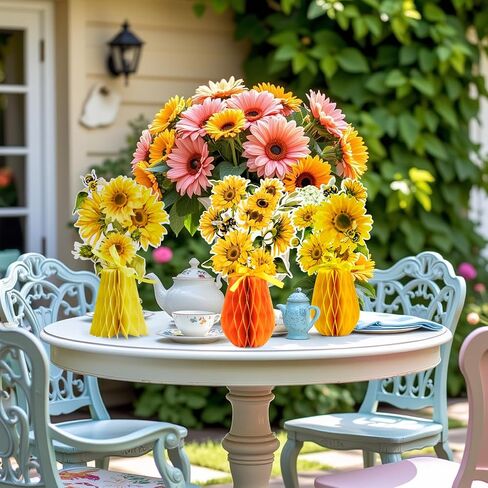 SUNBEAUTY 9 PCS Wildflowers Honeycomb Centerpieces Wildflower Birthday Party Decorations Spring Wildflower Theme Table Centerpieces for Wedding Little Wildflowers Baby Shower Supplies in Saudi Arabia