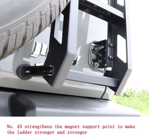 Alloy Car Rears Tail Doors Ladder Climbing,Fit for Suzuki Jimny 2-Door 4-Door 2019-2025,Rears Doors Tailgate Ladder,Tailgate Mounted Ladders Rear Gate Ladders (A Style Black) in Saudi Arabia