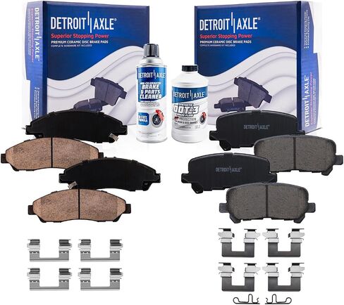 Detroit Axle - 6pc Brake Pads for 2009-2014 Honda Pilot, 2007-2013 Acura MDX ZDX, 4 Ceramic Brake Pads Front and Rear Replacement 2010 2011 2012 in Saudi Arabia