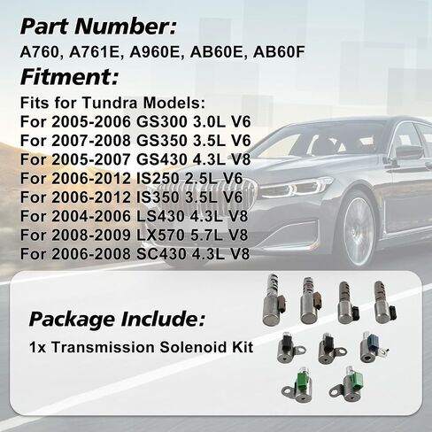 9pcs مجموعة الملفات اللولبية الناقل التلقائي الناقلة للتندرا TUNDRA GS300 GS350 GS430 GX460 IS250 IS350 RC200T RC300 RC350 4RUNNER استبدال OE A760 A761E A960E AB60F in Saudi Arabia