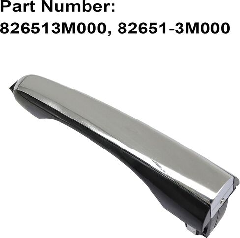 XQSMWF chrome الخلفية الخلفية السائق اليسرى مقبض الباب الخارجي متوافق مع Hyundai Genesis سيدان 2000 2010 2011 2012 2013 2014 3.8L 4.6L # 826513M000 in Saudi Arabia