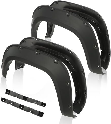 4pcs Fender Flares ، متوافقة مع Toyota Tacoma 2016-2022 ، نمط برشام الجيب ، أسود غير لامع in Saudi Arabia
