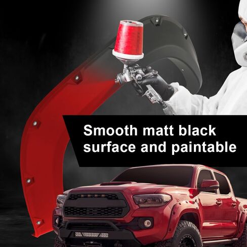 4pcs Fender Flares ، متوافقة مع Toyota Tacoma 2016-2022 ، نمط برشام الجيب ، أسود غير لامع in Saudi Arabia