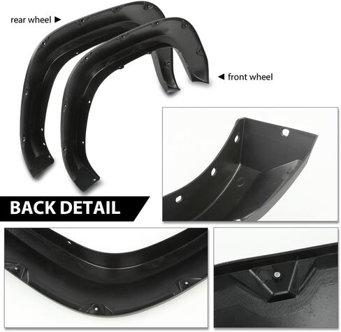 4pcs Fender Flares ، متوافقة مع Toyota Tacoma 2016-2022 ، نمط برشام الجيب ، أسود غير لامع in Saudi Arabia