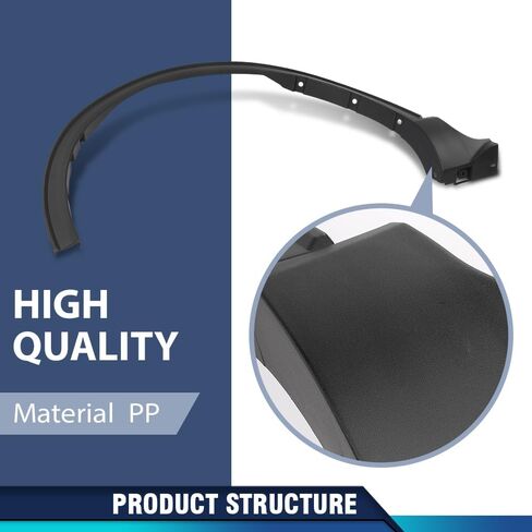 PIT66 Front Right Fender Flare Passenger Side Compatible with Ford Escape 2020-2024 LJ6Z16038AA, FO1291138 Black PP in Saudi Arabia