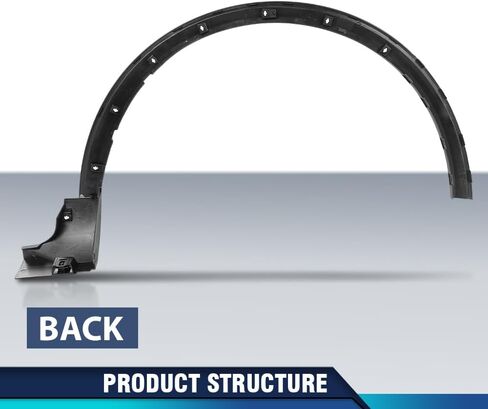 PIT66 Front Right Fender Flare Passenger Side Compatible with Ford Escape 2020-2024 LJ6Z16038AA, FO1291138 Black PP in Saudi Arabia