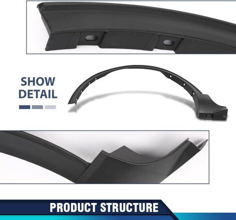 PIT66 Front Right Fender Flare Passenger Side Compatible with Ford Escape 2020-2024 LJ6Z16038AA, FO1291138 Black PP in Saudi Arabia
