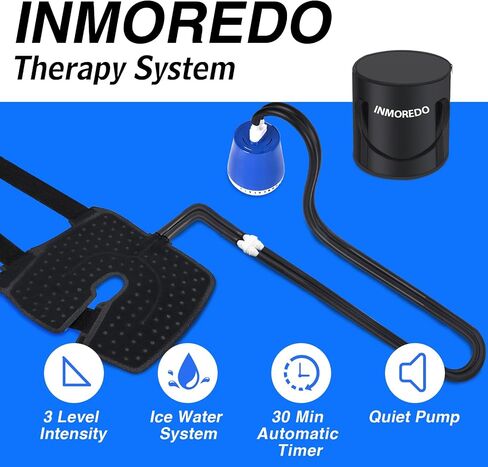 Portable Cold Therapy System Machine with Adjustable Knee, Therapy Ice Machine After Knee Surgery, Flexible Universal Pad Suitable for Knee, Shoulder, Ankle, Cervical, Back, Leg and Hip Black in Saudi Arabia