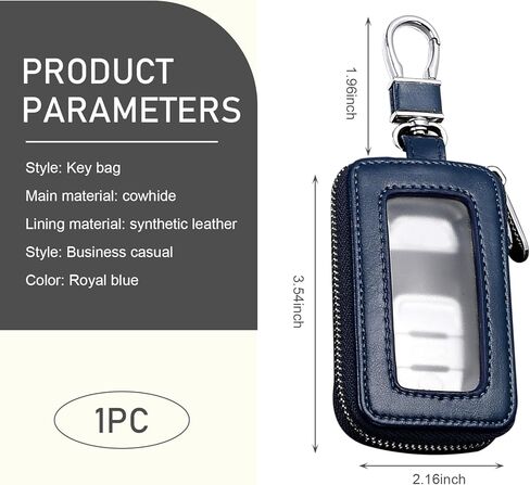 Pack of 1 Car Key Fob Case, Car Smart Key Fob Holder, Universal Zipper Car Key Bag, for Most Car and SUV (Black) in Kuwait