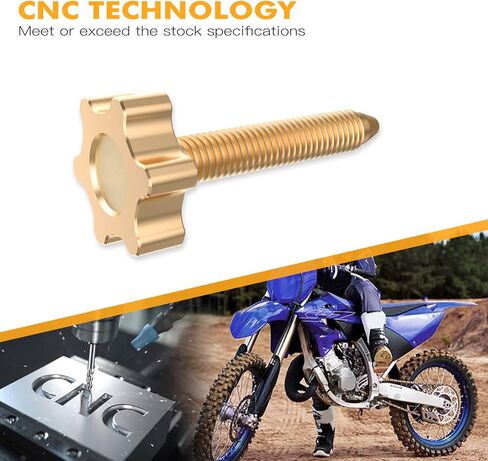 Dirt Bike Idle Screw Adjuster Brass Compatible with Yamaha YZ85 2002-2023 YZ125 2022-2024 YZ250 2000-2024 YZ250X 2016-2023 YZ65 2018 YZ65 2020 2021 2022 2023,See fitment in Saudi Arabia