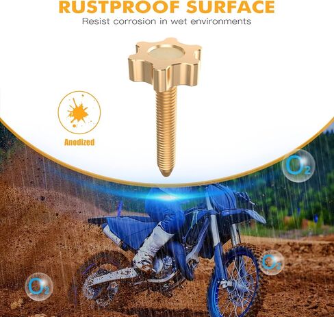 Dirt Bike Idle Screw Adjuster Brass Compatible with Yamaha YZ85 2002-2023 YZ125 2022-2024 YZ250 2000-2024 YZ250X 2016-2023 YZ65 2018 YZ65 2020 2021 2022 2023,See fitment in Saudi Arabia