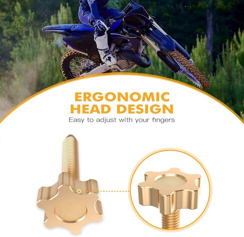Dirt Bike Idle Screw Adjuster Brass Compatible with Yamaha YZ85 2002-2023 YZ125 2022-2024 YZ250 2000-2024 YZ250X 2016-2023 YZ65 2018 YZ65 2020 2021 2022 2023,See fitment in Saudi Arabia
