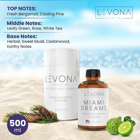 Levona Scent Lavanda 2000 Diffuser - HVAC System with Smart App Control, Scent Diffuser for Whole House, Office, Hotel, & Large Spaces - Coverage 6000 sq ft - Includes Miami Dreams 700ml Essential Oil in Saudi Arabia
