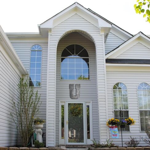 SciencePurchase 20" Metal Letter M Wall Decor, Silver with Rusted Edges, Galvanized Wall Mountable Decoration for Country, Mid-Century, or Farmhouse Themed Room or Event in Kuwait