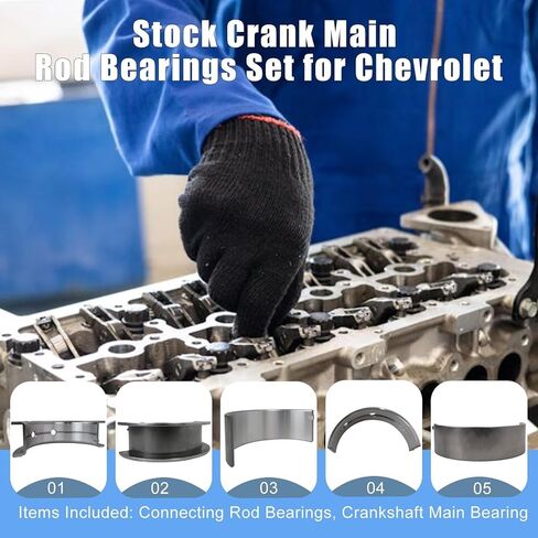 محامل Crank Main & Rod Main For 2016 Chevrolet ، لـ Silverado 3500 HD LT CAB & Chassis 2-Door 6.0L 5967CC 364CU. في. V8 CNG OHV تم استنشاقها بشكل طبيعي in Kuwait
