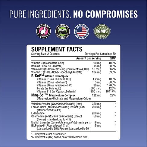 Approved Science Restlex - 420 mg Magnesium Glycinate Blend, L-theanine 200 mg - 60 Capsules in Saudi Arabia