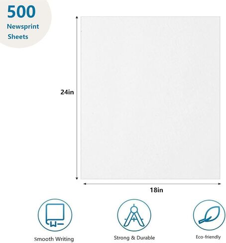 500 Sheets Newsprint Paper 12 x 12in Plain Newsprint for Drawing Sketching Coloring, Drawing Paper Bulk for Kids Doodles in Saudi Arabia