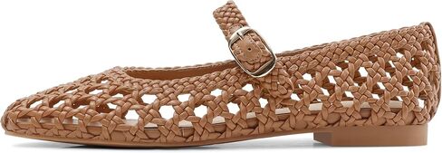 USIMAD Woven Flats for Women Square Toe Womens Comfortable Memory Foam Cute Mesh Dress Flats in Saudi Arabia