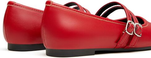 Trary Mary Jane Shoes Flats Square Toe Flats للنساء الباليه الباليه شقة ماري جين شقق مع حزام مشبك مريح على أحذية غير رسمية in Kuwait