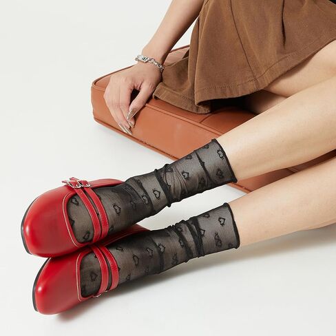 Trary Mary Jane Shoes Flats Square Toe Flats للنساء الباليه الباليه شقة ماري جين شقق مع حزام مشبك مريح على أحذية غير رسمية in Kuwait