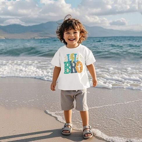 Big Brother T Shirt - Tee Cotton Graphic Tee للأولاد ، مطابقة ملابس الإخوة (2-7Y) in Kuwait