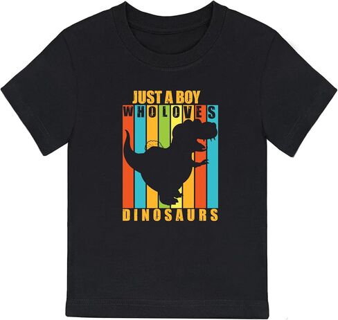 قميص عيد ميلاد بوي ، تي شيرت رسومات ديناصور لطيف ، طاقم كلاسيكي ، تي شيرت القطن (الأعمار 2-7) in Kuwait