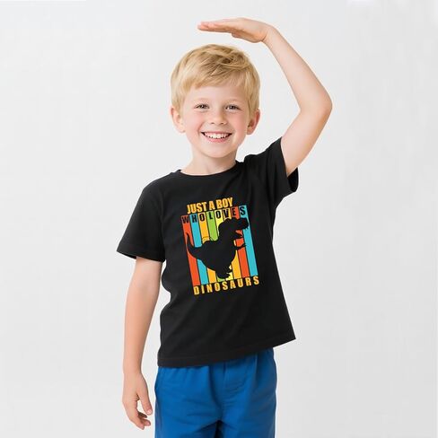 قميص عيد ميلاد بوي ، تي شيرت رسومات ديناصور لطيف ، طاقم كلاسيكي ، تي شيرت القطن (الأعمار 2-7) in Kuwait