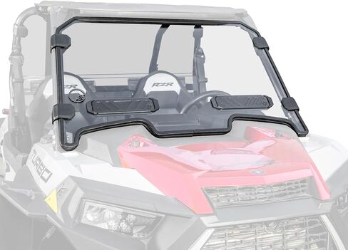 SuperATV Heavy Duty Scratch Resistant Vented Full Windshield for 2019-2023 Polaris RZR XP 1000 / XP 4 1000 | 1/4" Thick Polycarbonate | Includes Pre-installed Bulb Seal in Saudi Arabia