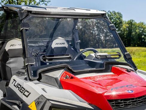 SuperATV Heavy Duty Scratch Resistant Vented Full Windshield for 2019-2023 Polaris RZR XP 1000 / XP 4 1000 | 1/4" Thick Polycarbonate | Includes Pre-installed Bulb Seal in Saudi Arabia