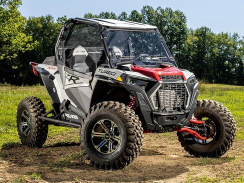 SuperATV Heavy Duty Scratch Resistant Vented Full Windshield for 2019-2023 Polaris RZR XP 1000 / XP 4 1000 | 1/4" Thick Polycarbonate | Includes Pre-installed Bulb Seal in Saudi Arabia