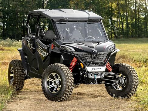 الزجاج الأمامي Superatv Scratch Resistant Flip Flip لـ CFMoto Zforce 950 Trail & Sport ، 800 Trail 2023+ ، 1/4 بوصة بولي كربونات مطلية ، يمكن إغلاقه أو تنفيسه أو فتحه بالكامل. in Saudi Arabia