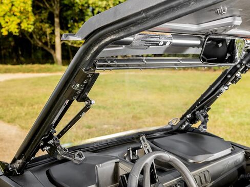الزجاج الأمامي Superatv Scratch Resistant Flip Flip لـ CFMoto Zforce 950 Trail & Sport ، 800 Trail 2023+ ، 1/4 بوصة بولي كربونات مطلية ، يمكن إغلاقه أو تنفيسه أو فتحه بالكامل. in Saudi Arabia