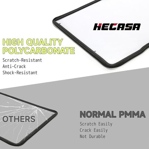 Hecasa Full Front Windshield متوافق مع 2016-2023 Can Am Defender HD5 HD8 HD10 MAX الزجاج الأمامي واضح in Saudi Arabia